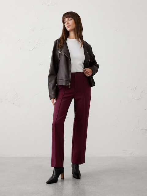 Straight High-Rise Ponte Pant