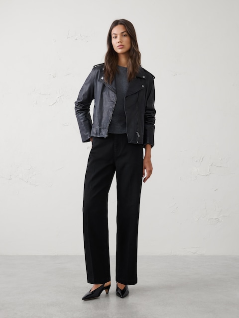 Straight High-Rise Tailored Jean