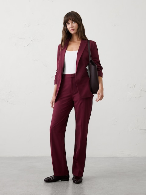 Straight High-Rise Sculpted Trouser