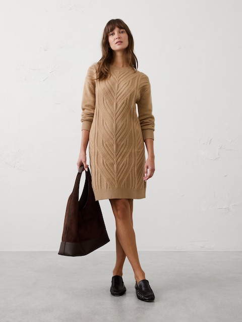 Cable Mini Sweater Dress
