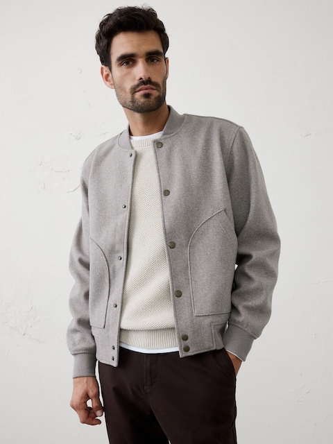 Knit Melton Bomber