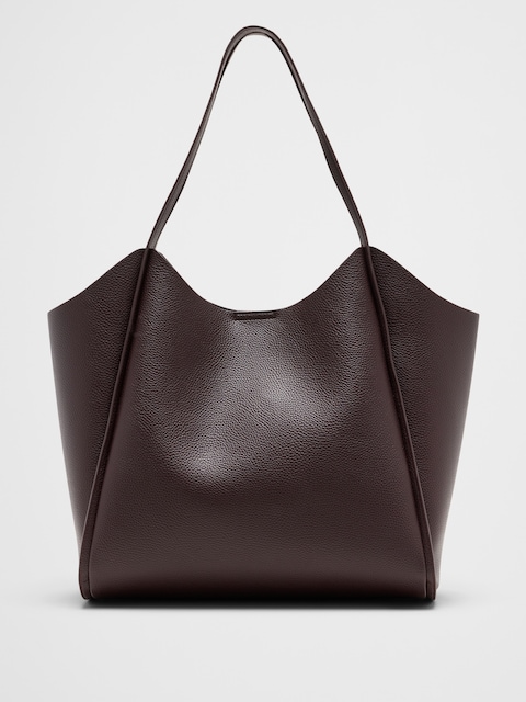 Vegan Leather Modern Bucket Tote