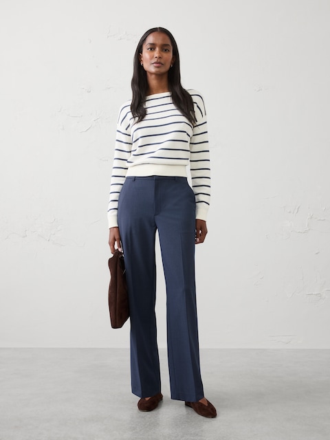 Straight High-Rise Sculpted Trouser