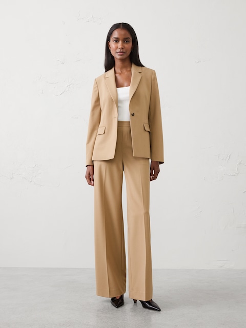 Sculpted Stretch Long Blazer