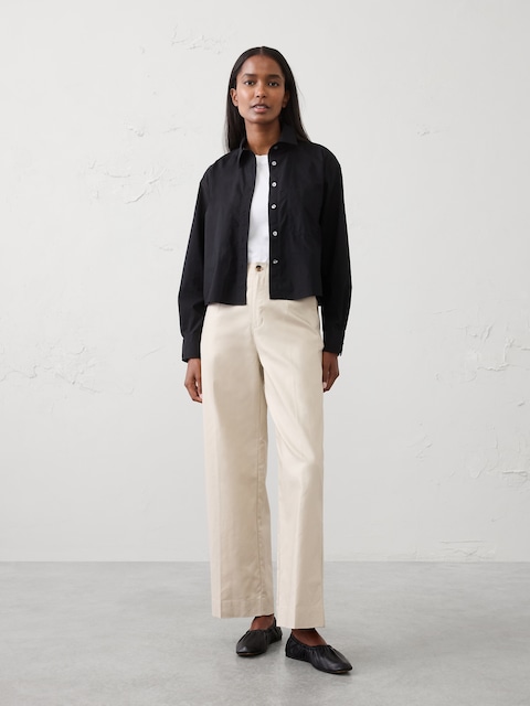 Cotton Cropped Shirt