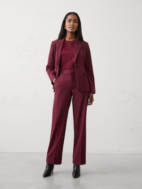 Sculpted Stretch Long Blazer