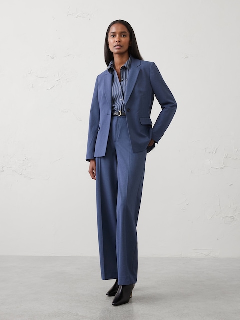 Wide-Leg High-Rise Sculpted Trouser