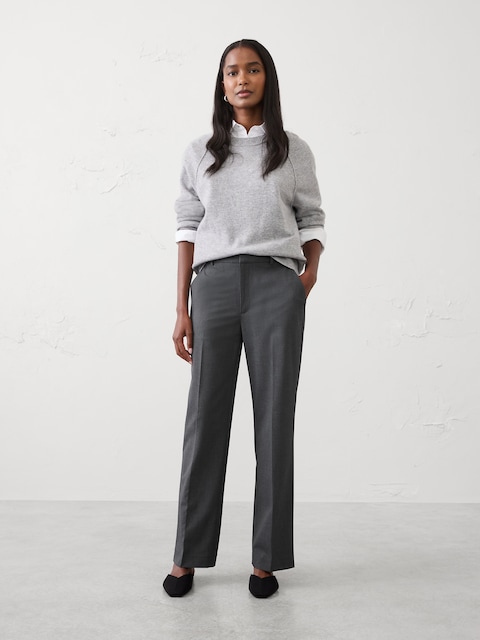 Straight High-Rise Sculpted Trouser
