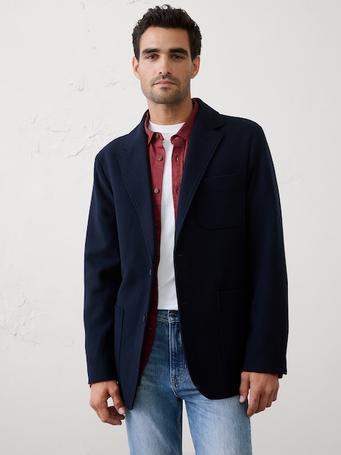 Lightweight Melton Blazer