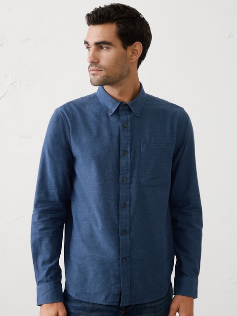 Slim-Fit Lightweight Flannel Shirt