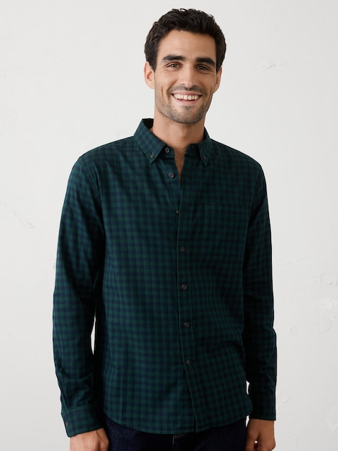 Slim-Fit Lightweight Flannel Shirt