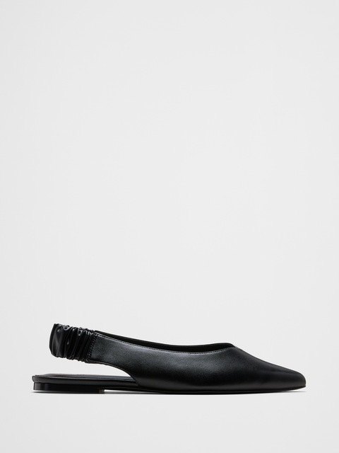 Vegan Leather Pointed Slingback Mule