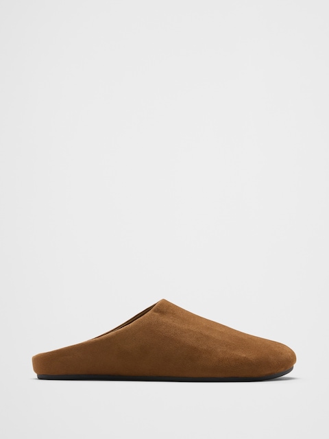 Vegan Suede Studded Clog Mule
