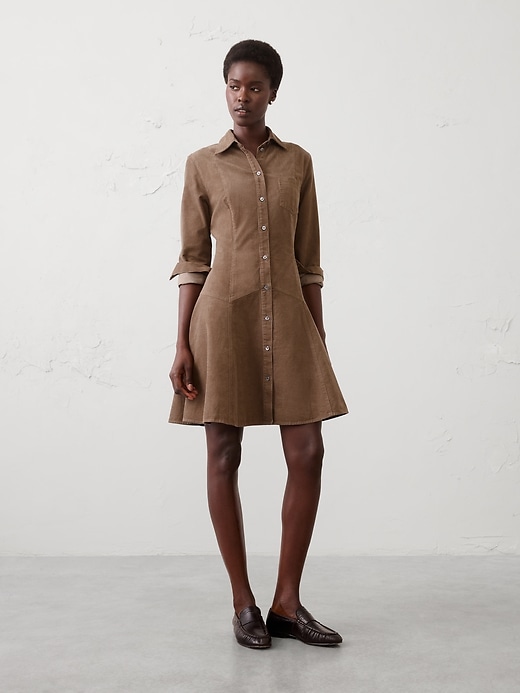 Corduroy Above-Knee Dress | Banana Republic Factory
