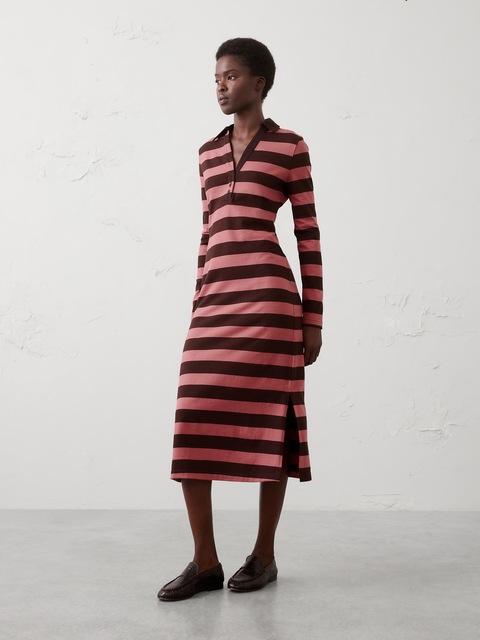 Polo Knit Midi Dress