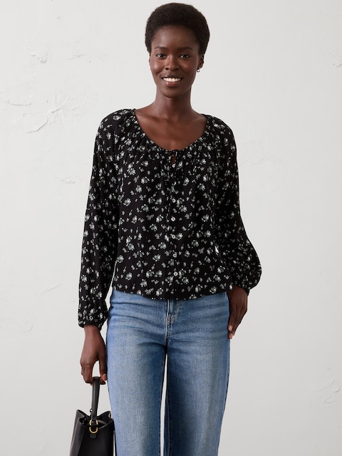Scoop-Neck Blouse