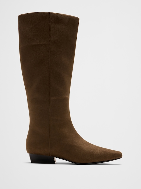 Vegan Leather Suede Tall Boot