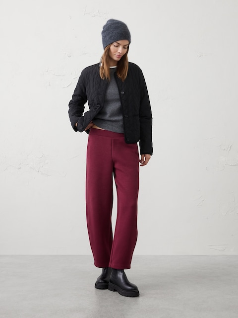 Weekender Barrel-Leg Mid-Rise Pant