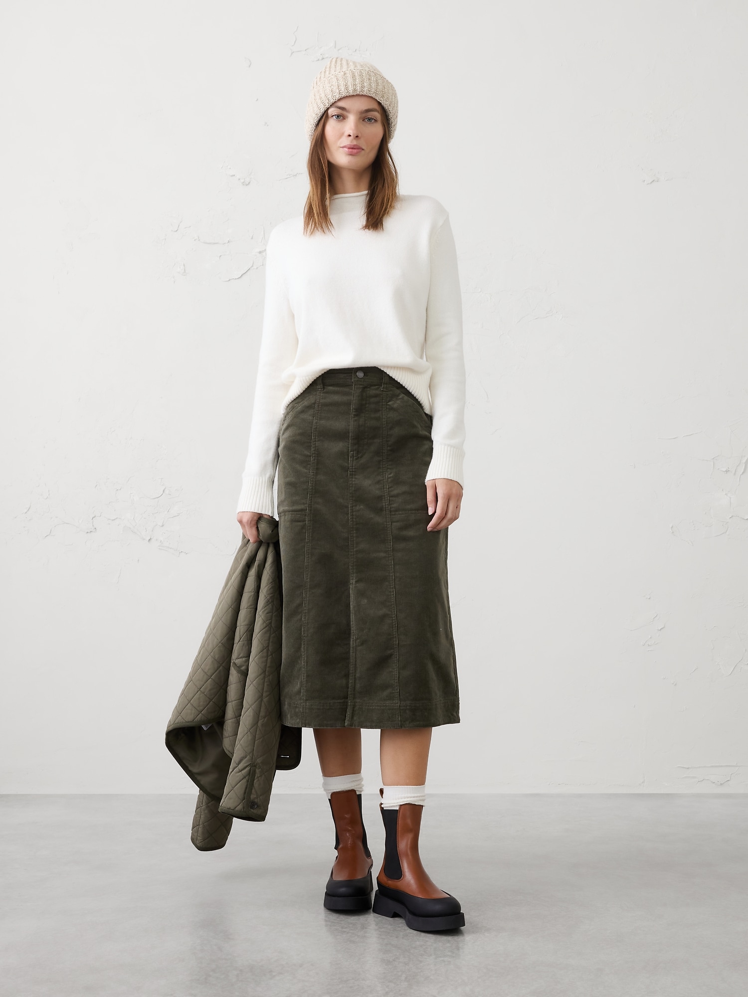 Front Slit Skirt | Banana Republic Factory