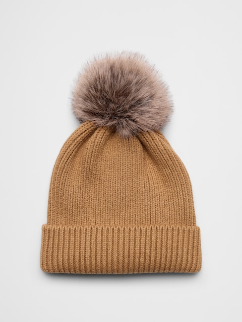 Ribbed Pom Beanie