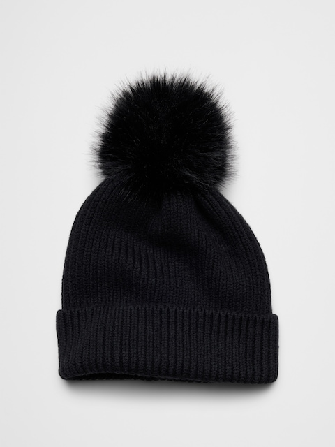 Ribbed Pom Beanie