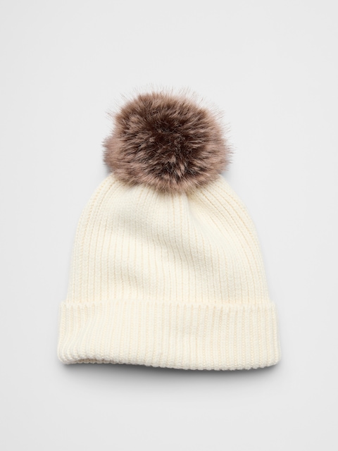 Ribbed Pom Beanie