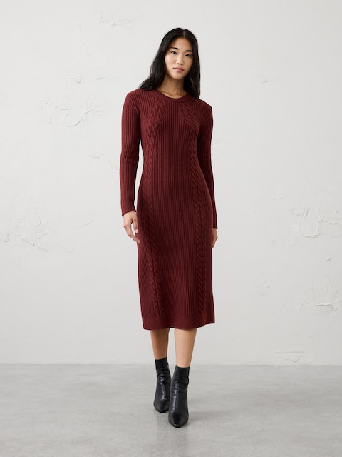 Cable Midi Sweater Dress