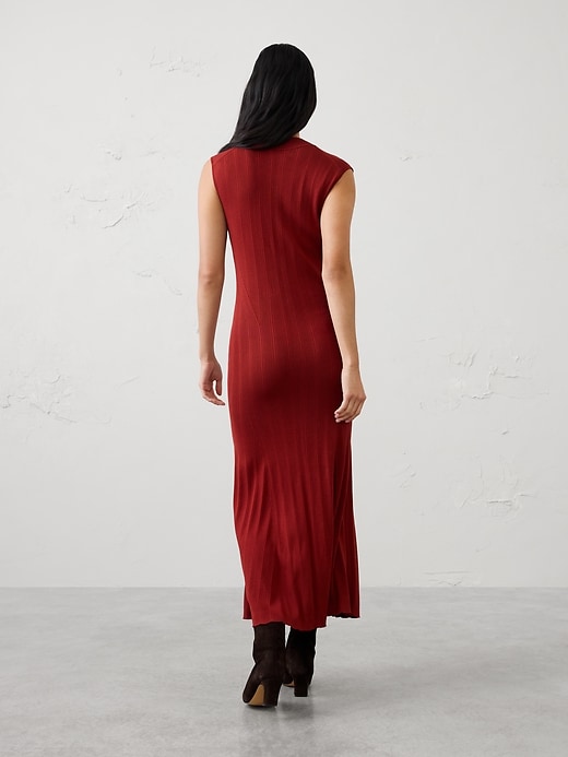 Ribbed Mock-Neck Sweater Maxi Dress | Banana Republic Factory