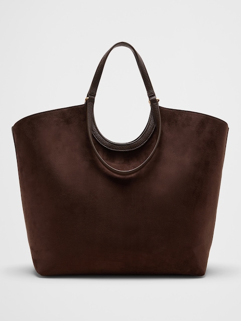 Vegan Leather Double Handle Tote