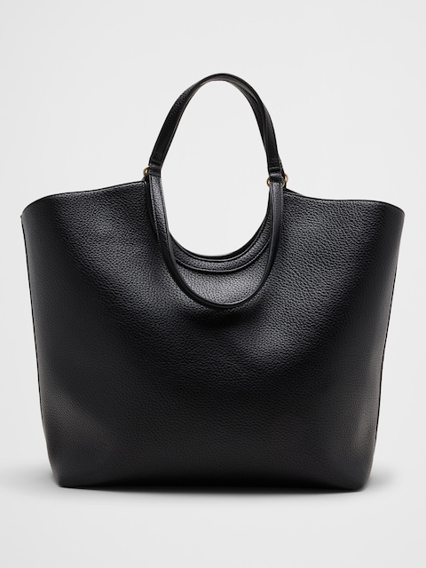 Vegan Leather Double Handle Tote