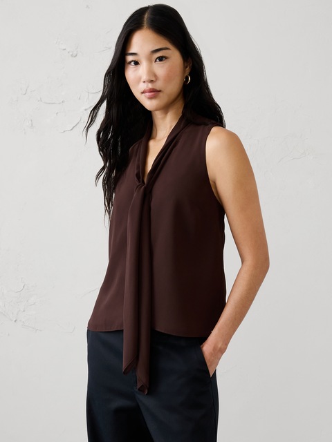 Scarf-Neck Blouse