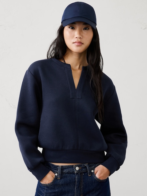 Weekender Split-Neck Sweatshirt