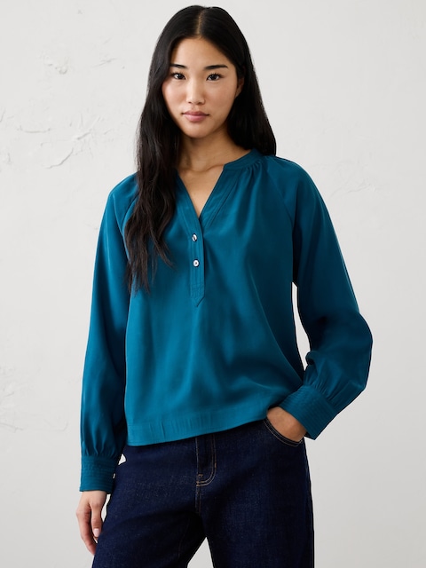 Trapunto Stitch Blouse