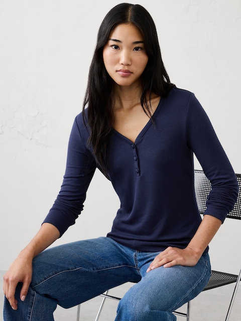 Soft Luxe Henley Top