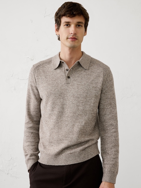 Lofty Textured Sweater Polo