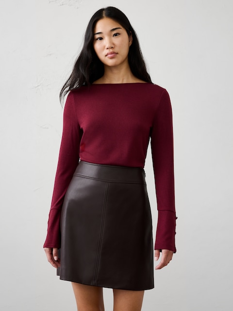 Soft Luxe Button-Cuff Top