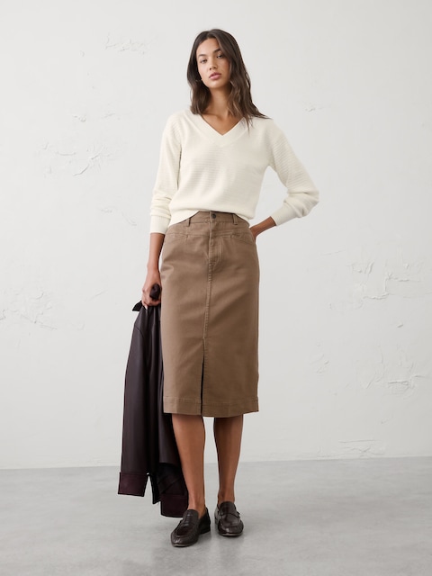 Texture V-Neck Sweater
