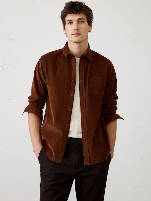 Slim-Fit Fine Wale Corduroy Shirt
