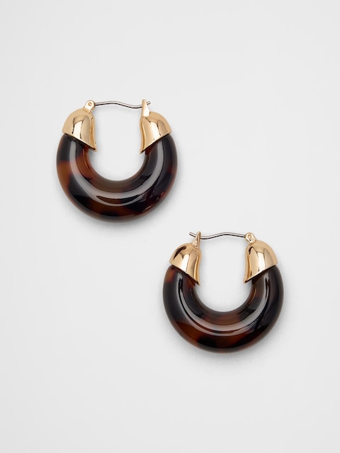 Chunky Resin Hoop Earrings