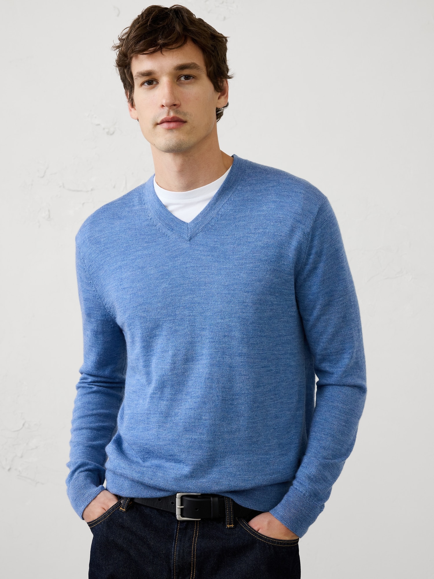 Merino Wool V-Neck Sweater