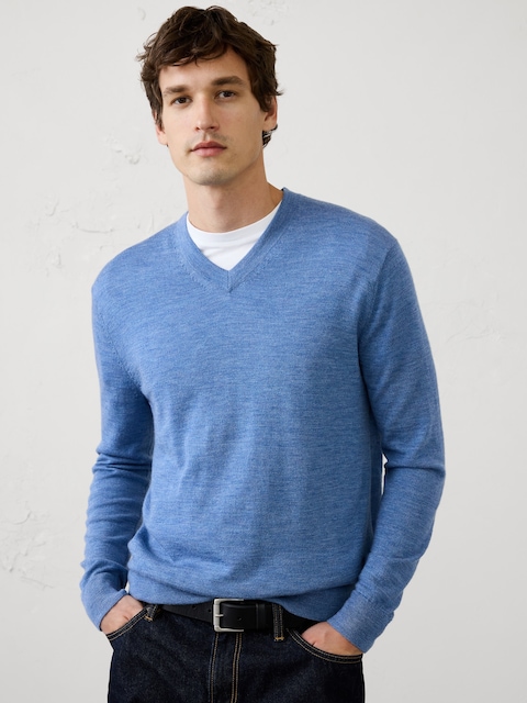 Merino Wool V-Neck Sweater