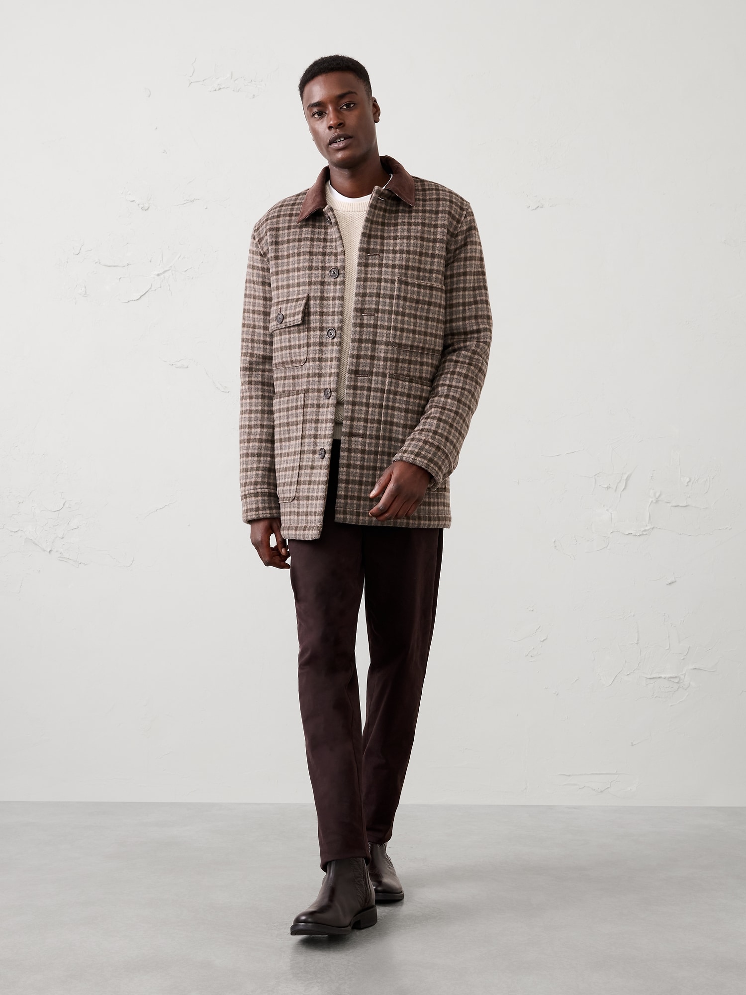 Wool-Blend Patterned Jacket | Banana Republic Factory