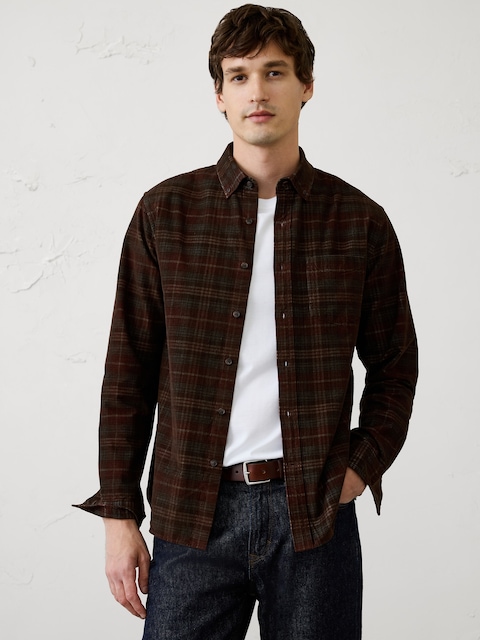 Slim-Fit Fine Wale Corduroy Shirt