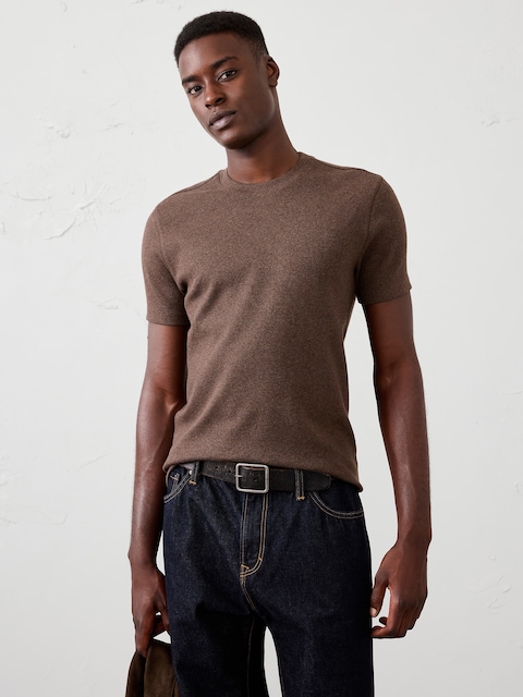 Mini Ribbed Crew-Neck T-Shirt