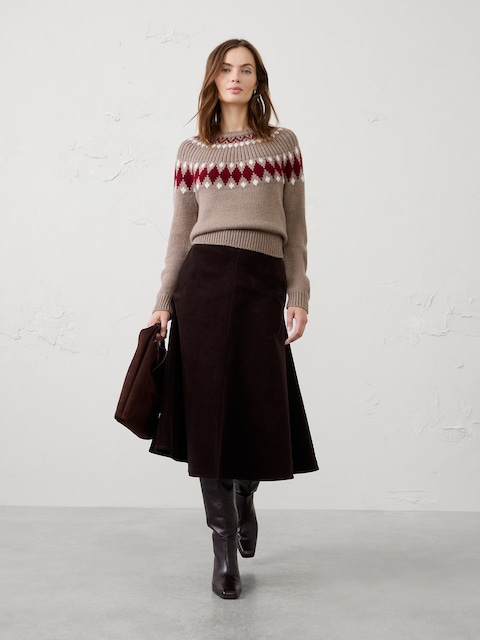 Fair Isle Ribbed Sweater