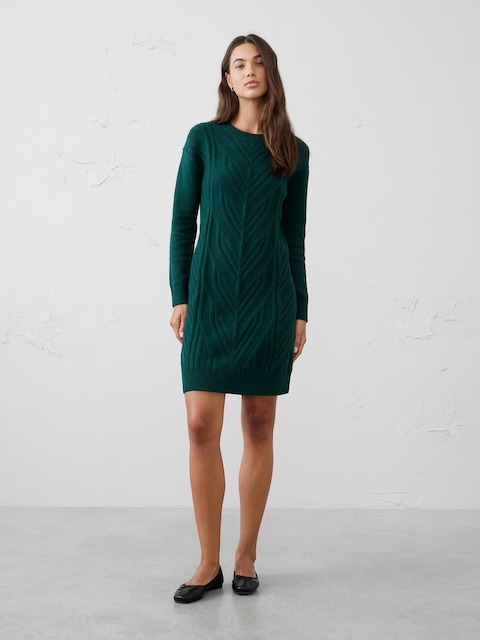 Cable Mini Sweater Dress