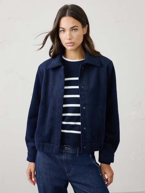 Knit Melton Short Jacket