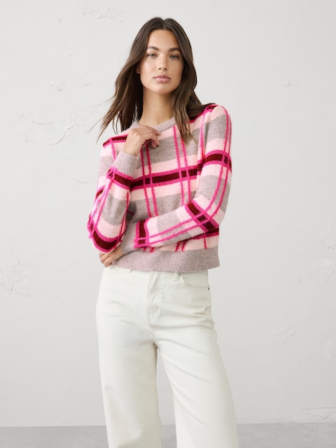 Plush Plaid Sweater