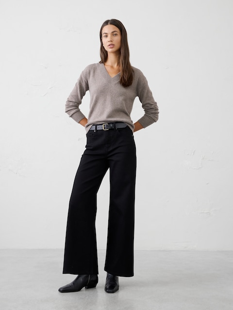 Wide-Leg High-Rise Jean