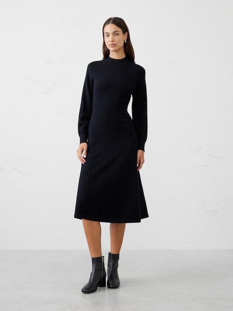 Turtleneck Midi Sweater Dress